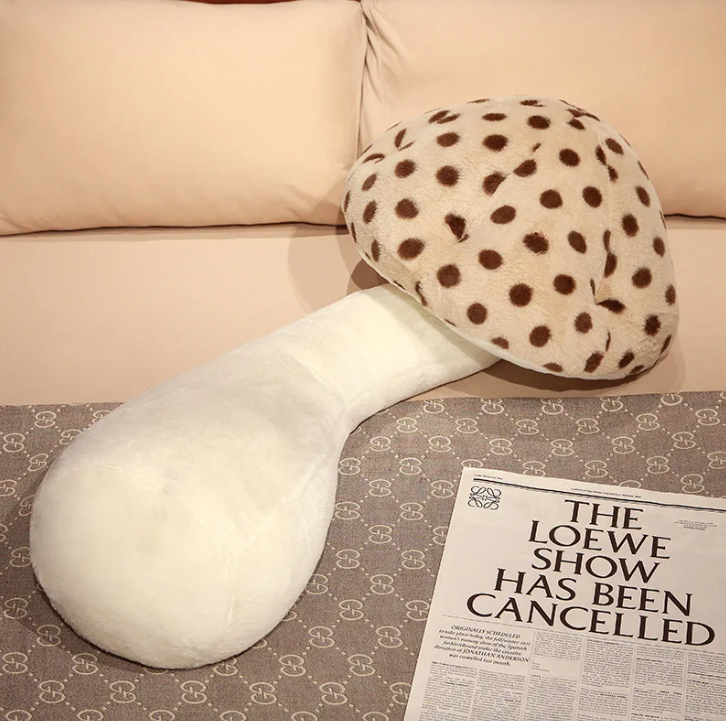 Luxe Mushroom Plush Pillow 🍄🌟