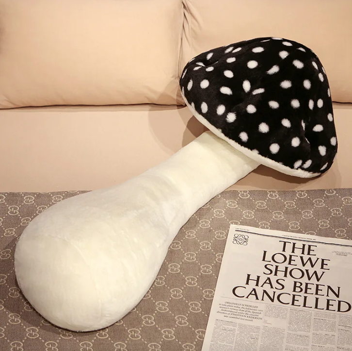 Luxe Mushroom Plush Pillow 🍄🌟