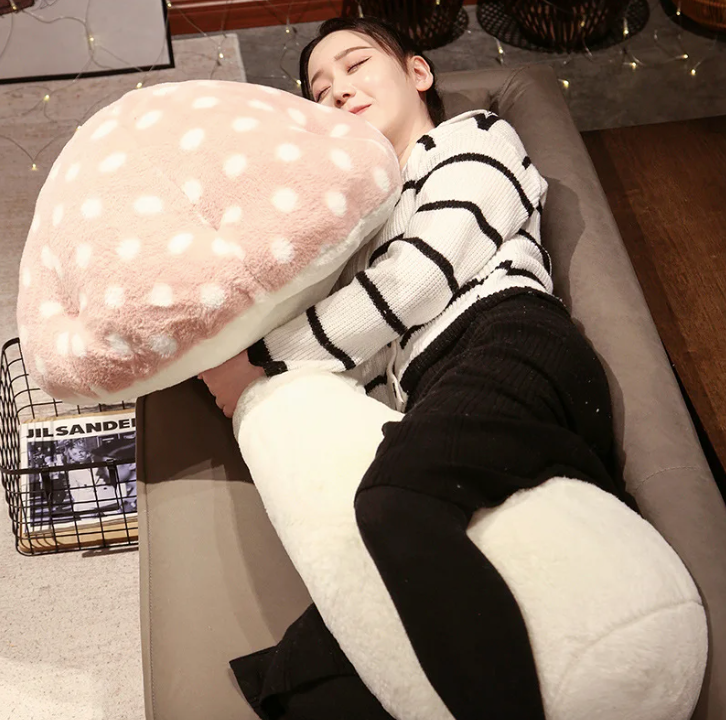 Luxe Mushroom Plush Pillow 🍄🌟