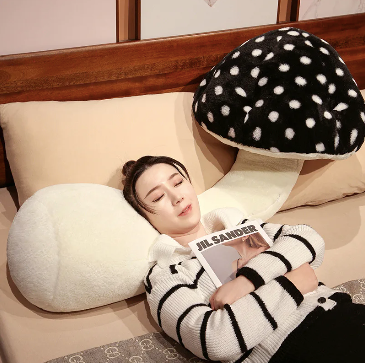 Luxe Mushroom Plush Pillow 🍄🌟