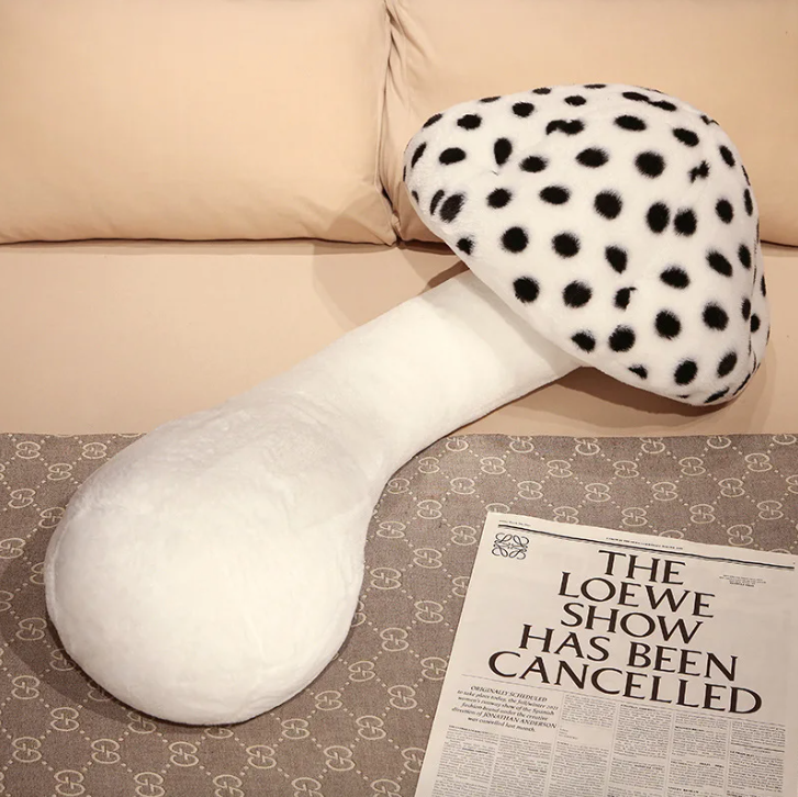 Luxe Mushroom Plush Pillow 🍄🌟