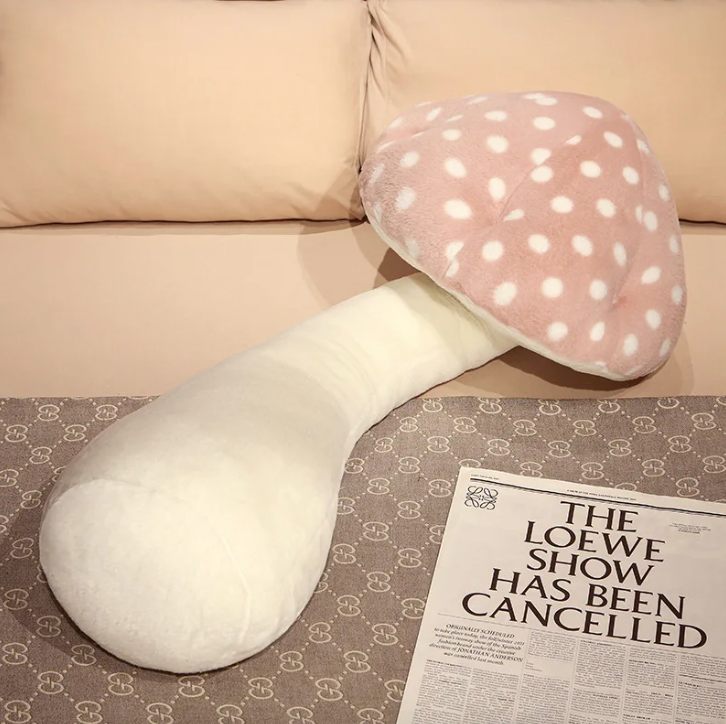 Luxe Mushroom Plush Pillow 🍄🌟