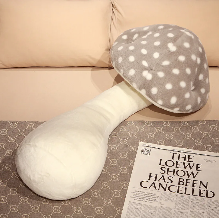 Luxe Mushroom Plush Pillow 🍄🌟